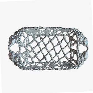 Arthur Court Grapevine Aluminum Serving Tray Openwork Lattice‎ Grape Vine Design